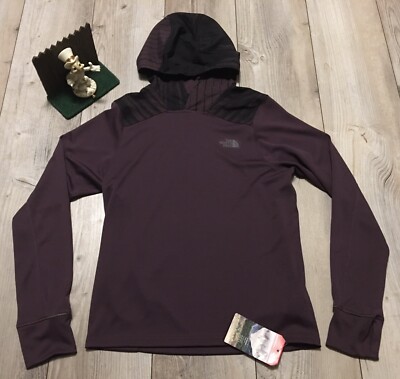 The North Face Flash Dry Plum Purple Any Distance Hoodie Shirt Jacket S New  $95