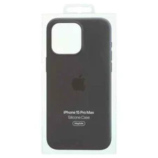 NEW APPLE IPHONE 15 PRO MAX SILICONE  CASE - BLACK