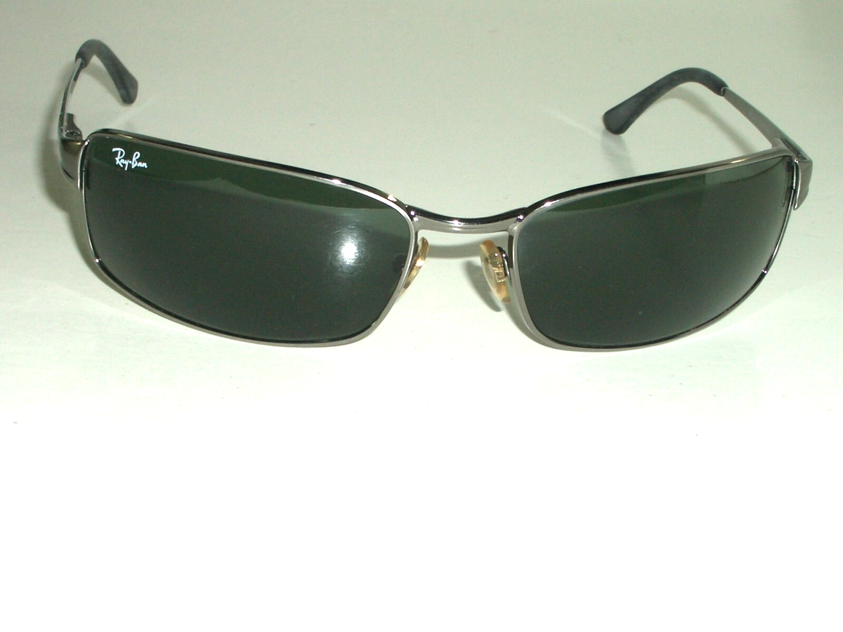 Ray-Ban サングラス RB3269 004/58 63 RAY BAN RB3269 004 SLEEK GUNMETAL RECTANGULAR WRAP FLEX HINGES