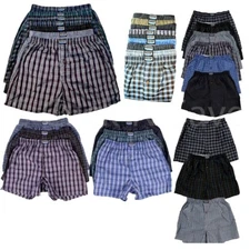 3 6 12 PACK Men Knocker Plaid Boxer Shorts Underwear Lot Trunk Boxer Brief S-3X
