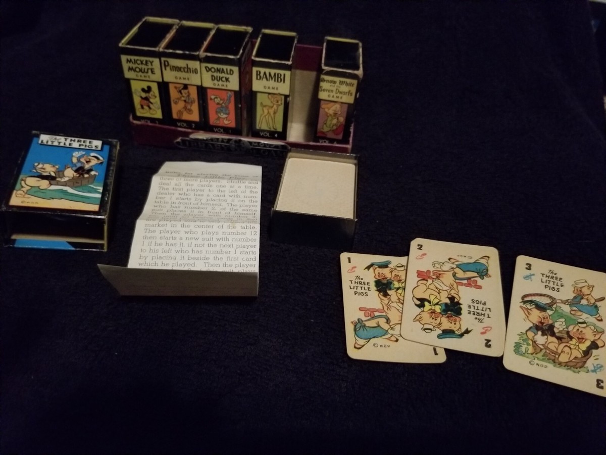 ヴィンテージディズニーMickey Mouse Library of Games Vintage 1940's Disney Mickey Mouse Library of Games Card