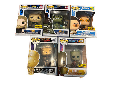 Marvel Funko Pop Pack! Thor+Hulk+Gambit+The Collector+Groot