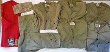 Vintage Boy Scouts Uniform Lot 1970 s, 6 Shirts 2 Shorts 1 Hat 1 Vest W/ Patches