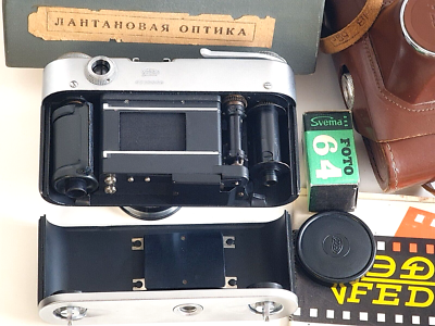 Appareil photo argentique FED 2 vintage 35 mm URSS - Objectif Industar I-26 M et étui en cuir - France