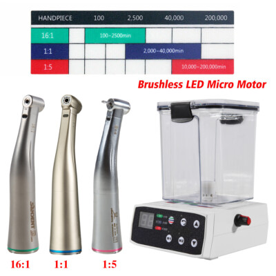 Dental Brushless Electric Motor Vector Control system 1:5/1:1/16:1 Handpiece ty