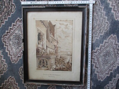 Ernst Karl Georg Zimmermann Circa 1880 Original Ink Hand Drawing Rare