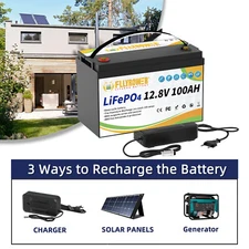 LiFePO4 12V 100Ah Lithium Battery BMS Solar Off Grid Marine Boat Trolling Motor