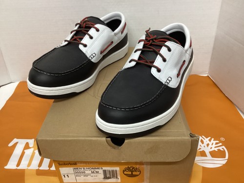 Timberland CRSMSTR II Mens Boat Shoe #35550 Black/White "vintage" Never worn - Picture 9 of 14