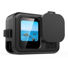 GoPro HERO13 Funda protectora de silicona negra con correa para la mu eca