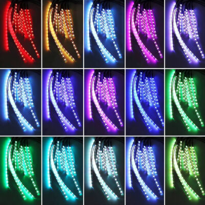 12PC RGB Motorcycle LED Under Light For Kawasaki Ninja ZX 6/10