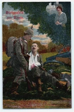 WWI German Army Soldier Wounded Propaganda Postcard