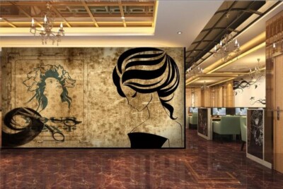 3D Retro Girl Salon ZHUA21152 Wallpaper Wall Murals Removable Self-adhesive Ann