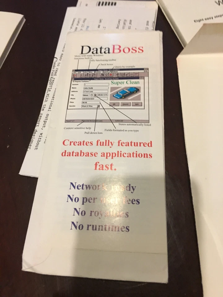DATA BOSS FOR WINDOWS BY KEDWELL. DB APPLICATIONS DEVELOPMENT. Opened Never Used - Image 4 of 4