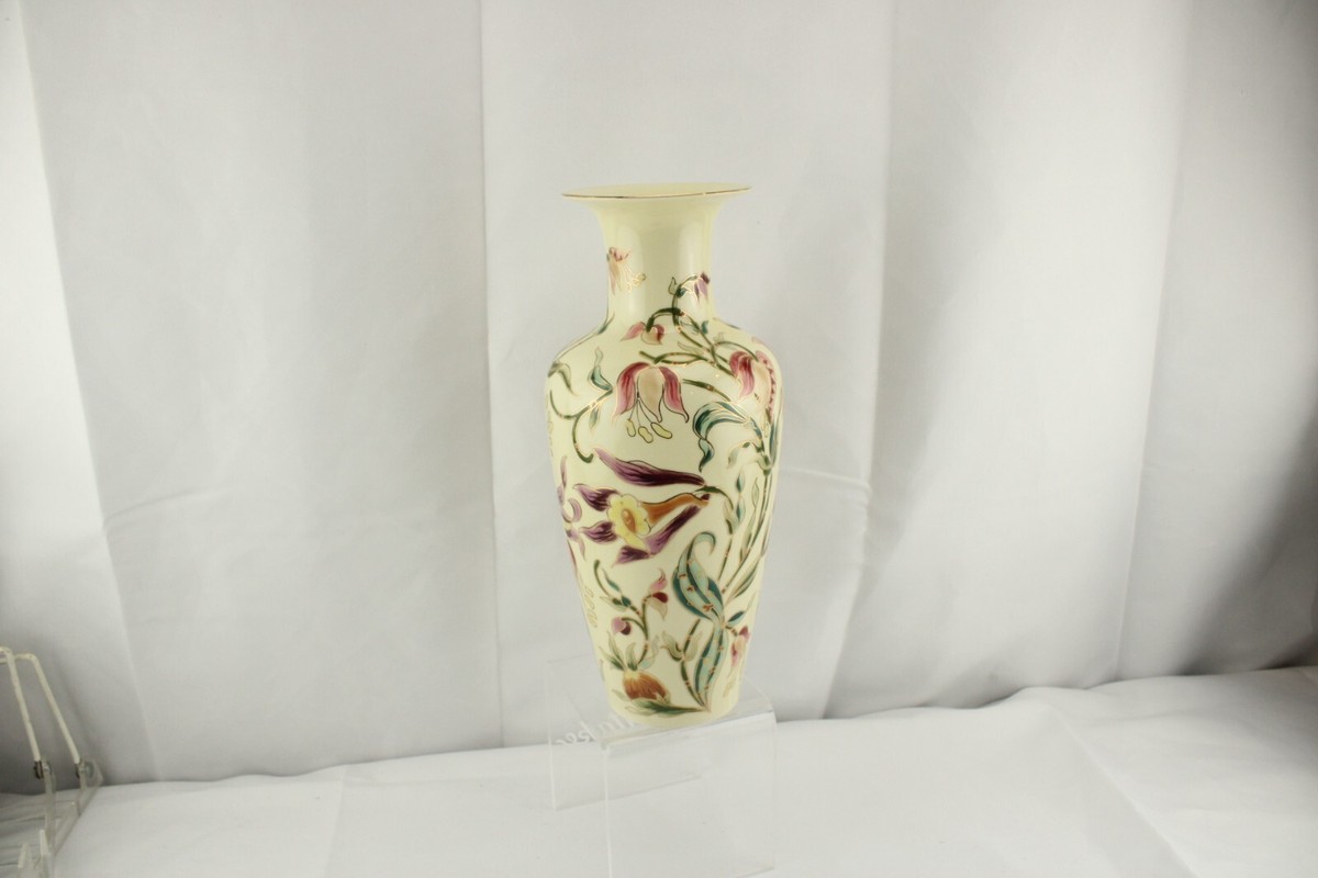 Zsolnay Hungarian Vase Orchid Porcelain 10 3/4
