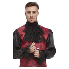 Cravat and Cuff Set Black Vampire Costume Accessory