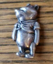 Broche prendedor Winnie the POOH de plata esterlina 925 de la década de 1980 firmado por VAN DELL Disney