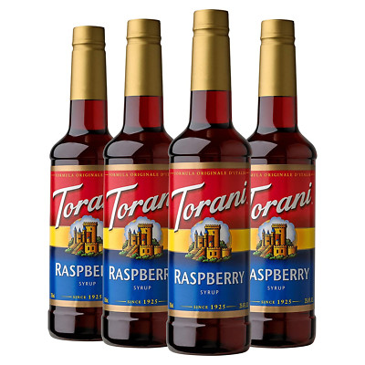 Torani Syrup, Raspberry, 25.4 Ounces Pack of 4