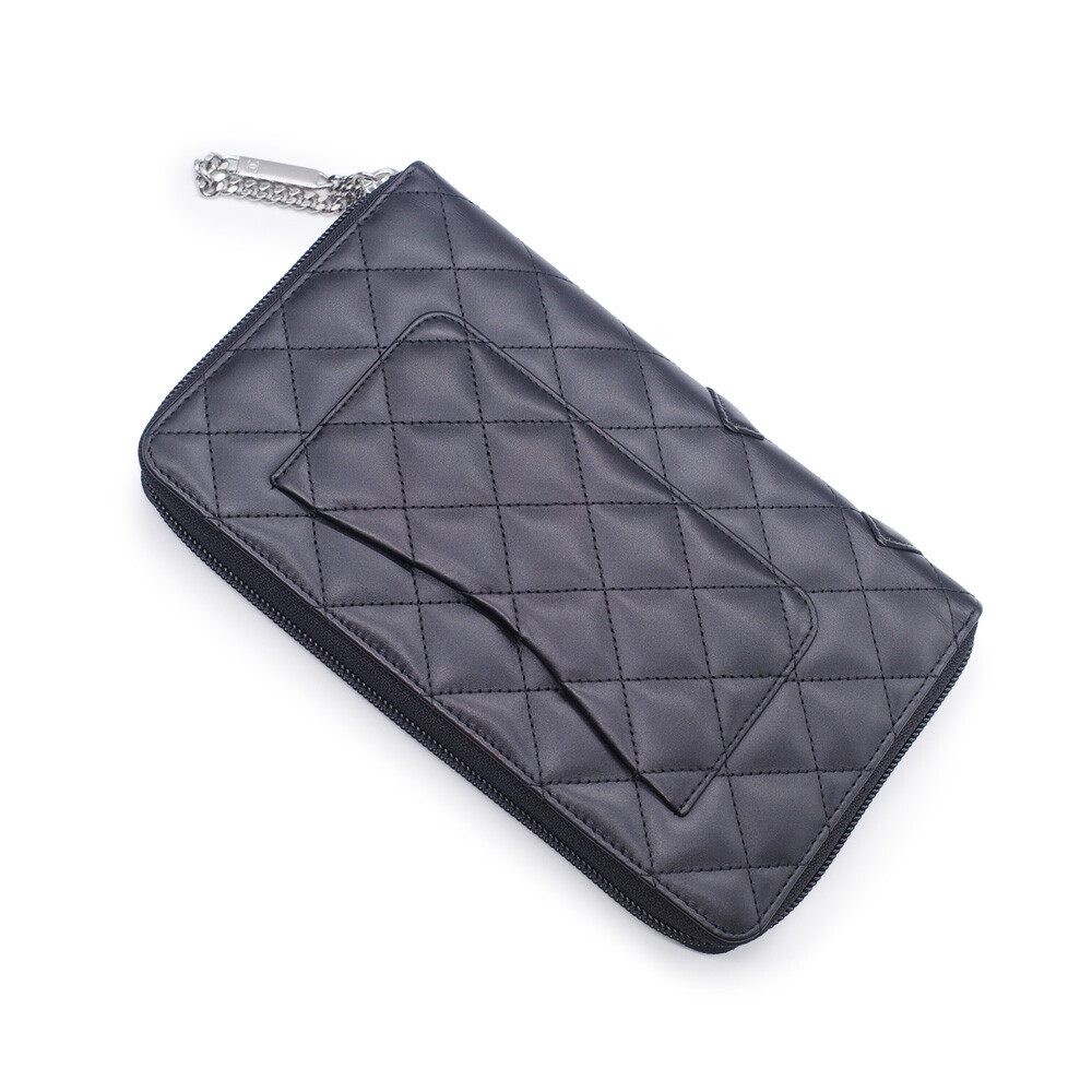 Chanel Cambon Line Long Wallet Organizer A26710 Black… Gem
