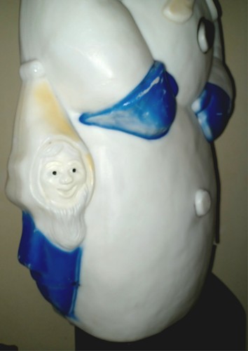 Vintage Santa Claus Snowman Gnome Don Featherstone 31" Blow Mold Christmas - Picture 6 of 24