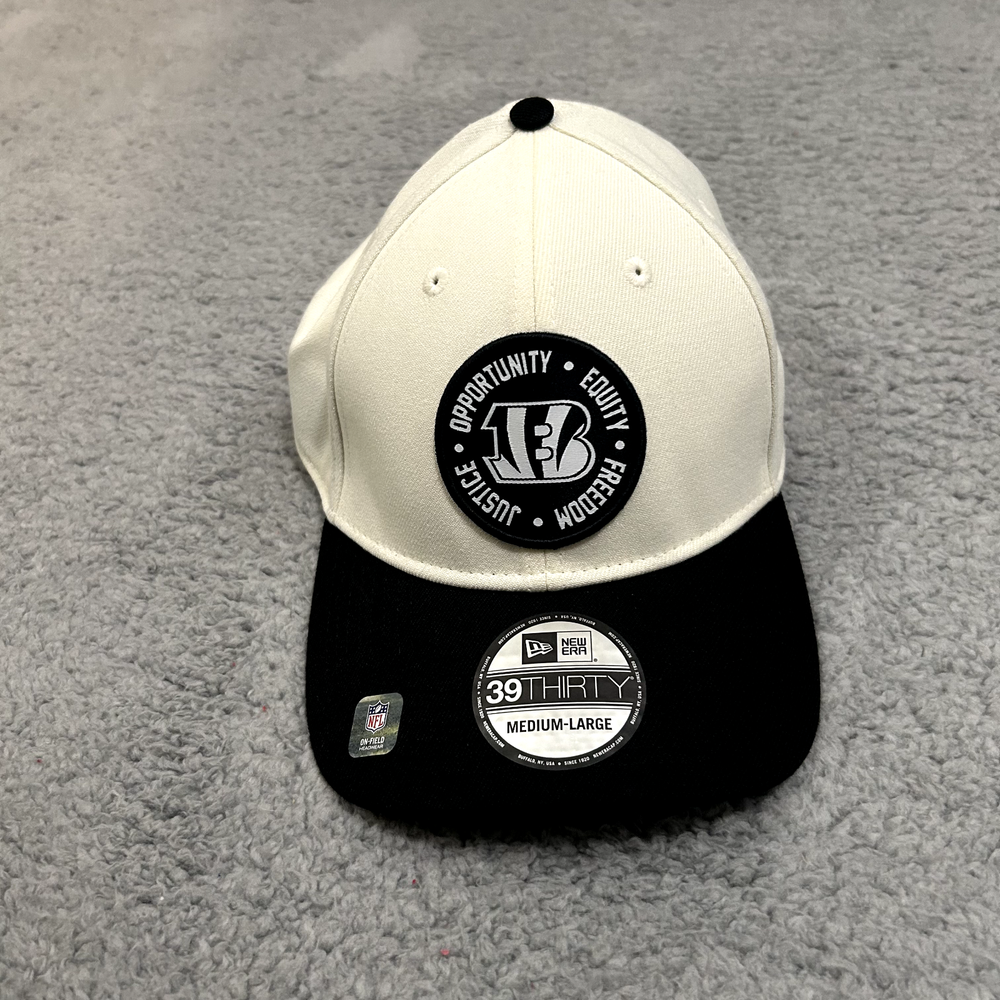 Cincinnati Bengals Hat Cap Fitted Adult Medium Large White NFL Football New Era