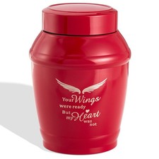 Red Angel Medium Cremation Urns Human Ashes Adult Memorial Funeral 5.7 Inch