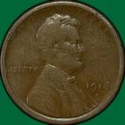 1916-S Lincoln Wheat Cent Fine F Coin #34907