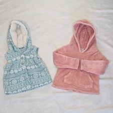 Carter's Bundle Of Two Toddler Girls Hooded Vest  Pullover.