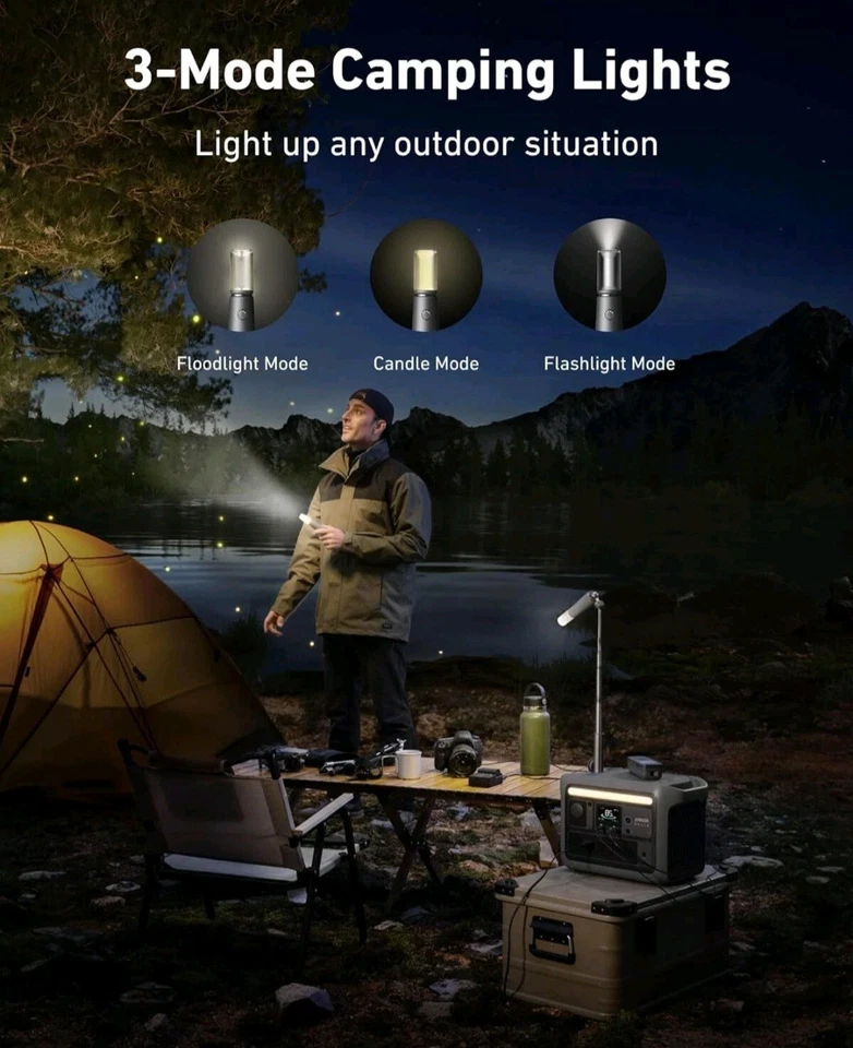 Central Eléctrica Portátil Anker SOLIX C800 Plus 768Wh 1200W Generador Solar Exterior Foto 2 de 4