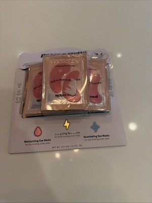 Grace & Stella Eye Mask . Hydrating &Brightening . Bye - Bye Dry Eyes! Pink