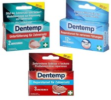 Dentemp - Unterfütterung Pflege Reparatur für Zahnersatz Krone Füllung Risse DIY