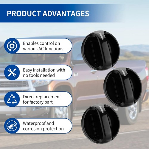 3 Pack 55905-0C010 Heater AC Control Knob For Toyota Tundra 2000-2006 Trucks - Afbeelding 16 van 19