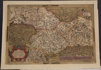 SAXONY THURINGIA GERMANY 1592 ORTELIUS UNUSUAL ANTIQUE COPPER ENGRAVED ...