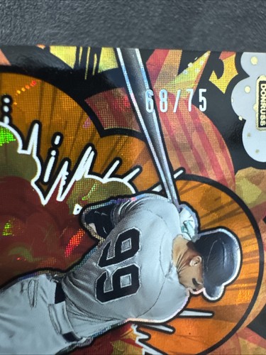 Panini Donruss Aaron Judge #18 Bomb Squad Orange Cracked Ice 2025 68/75 - Imagen 4 de 5