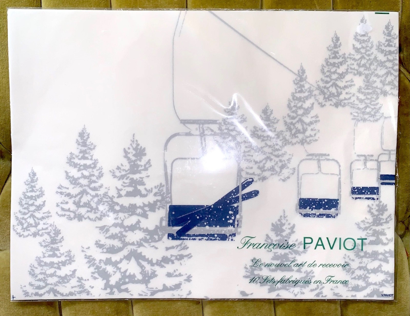 Ski Resort Chair Lift Alpine Snow Placemats DISPOSABLE NON-TEAR 10