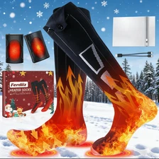 2025 Newest Upgraded 360° Heating Socks: Rechargeable 7500mAh Unisex Heated Gift