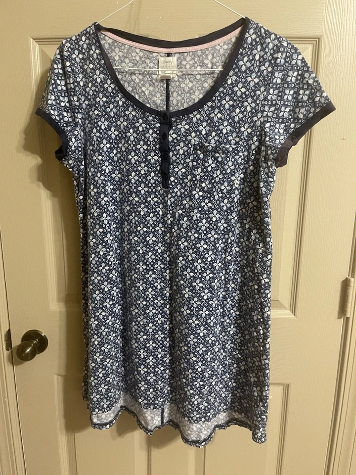 Camisón Lucky Brand para mujer elástico manga corta floral informal talla M Foto 2 de 4
