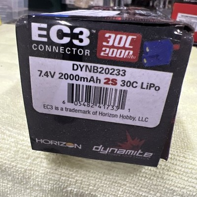 Dynamite Reaction 2000mAh 30C 7.4V Lithium Polymer Lipo Battery w/EC3 DYNB20233