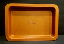 Gotham Steel Bakeware Copper Brownie Baking Pan Non Stick - 9" x 13" x 1  1/2".
