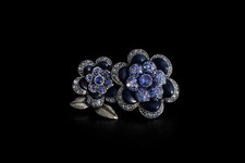 Women s Beautiful Blue Flower Hair Clip