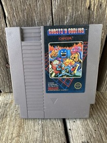 Vintage Ghosts N Goblins Game Cartridge (5 Screw) And Manual For The NES TESTED