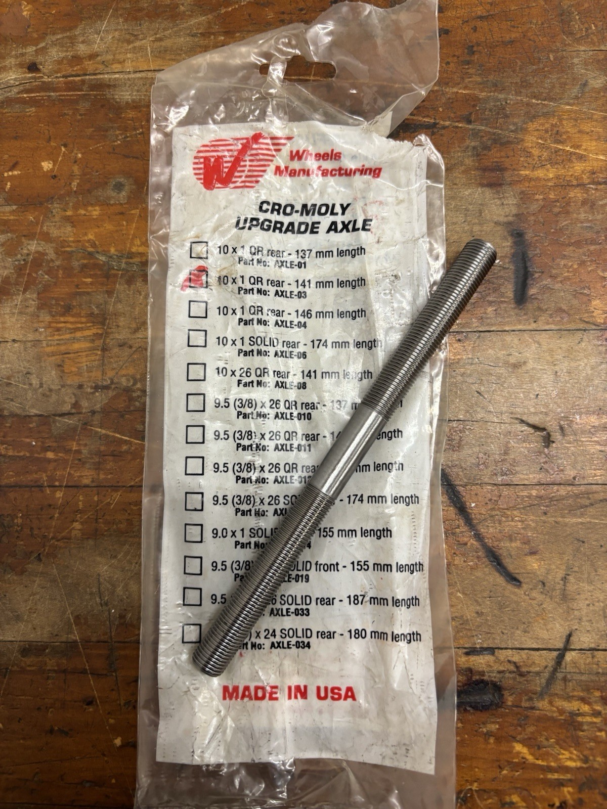 Wheels Manufacturing  AXLE-03 Cro Moly Upgrade Replacement 1