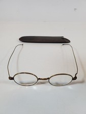 Antique C. Parker Tin Eyeglasses Case with Early Spectacles 1872-1874 1800s
