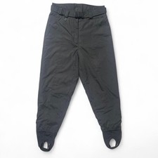 Vtg 90s Obermeyer Stirrup Ski Pants Slalom Black Heart Charm Womens Sz 16 32W