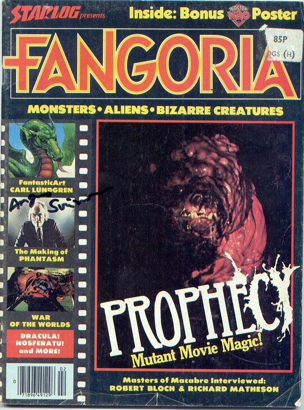 Fangoria Mag #2 October 1979 Prophecy, Phantasm. Poster intact. signed