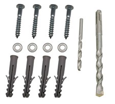 Lag Bolt Kit for Mounting TV Bracket Into Wood or Concrete Wall, Heavy Duty B...