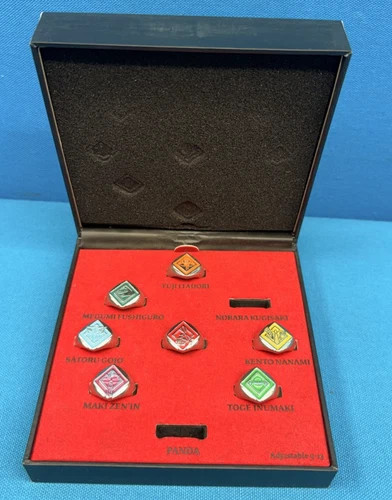 Jujutsu Kaisen Gamestop Exclusive 7 Piece Character Adjustable Ring Set