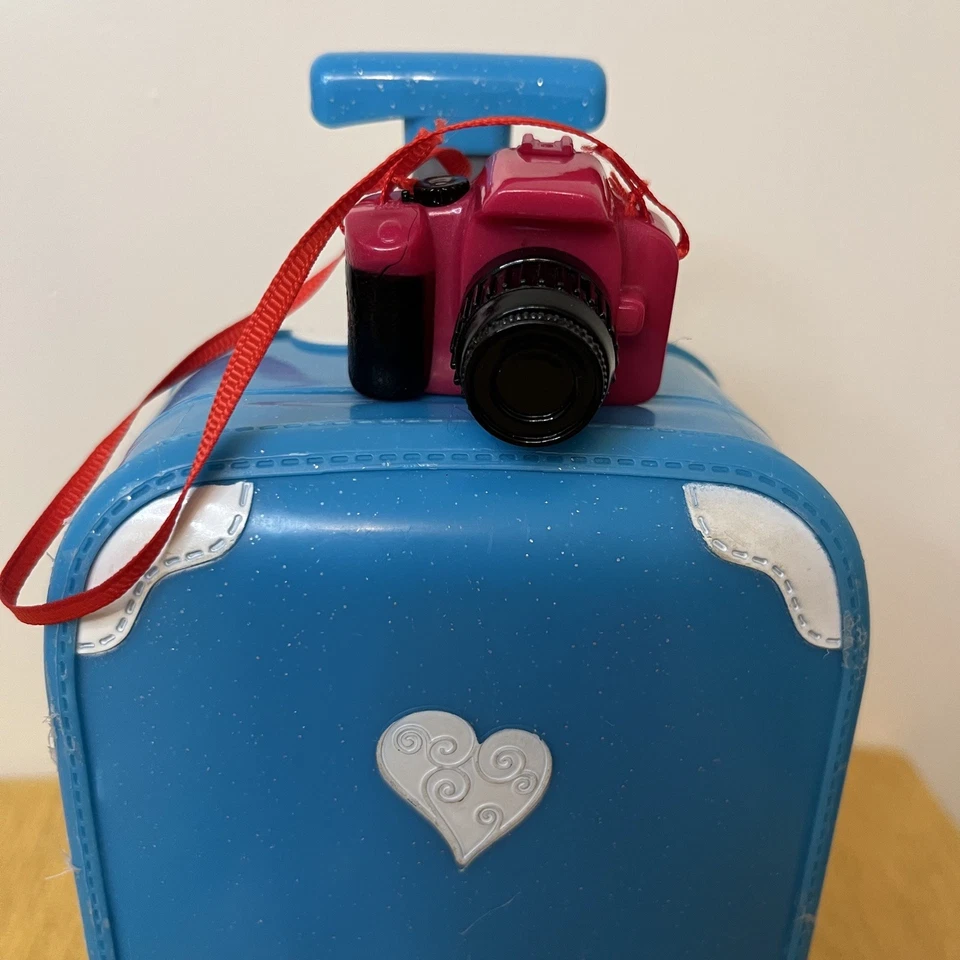 "Maleta de viaje enrollable para muñecas de 18"" nuestra generación/verde azulado y blanco + mezcla de accesorios" Foto 4 de 4