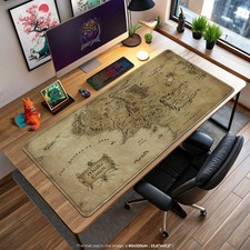 Middle Earth Map Desk Mat - Lord of the Rings Gaming Mouse Pad