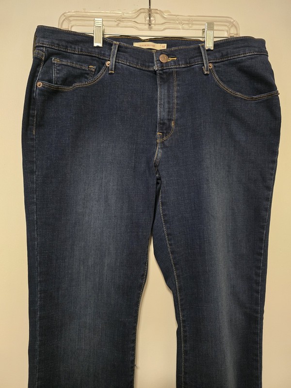 Levi's Womens 14m X 30 Mid Rise Stretch Dark Wash Bootcut New