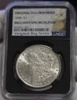 1898  US Morgan Silver $1 NGC Brilliant Unc w/Bag Fragment